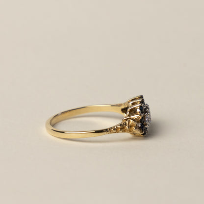 9 carat flower cluster ring