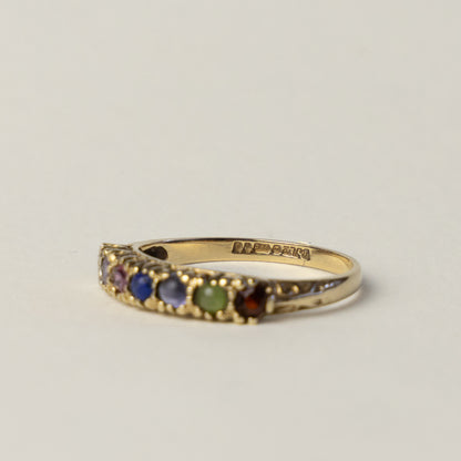 9 carat DARLING ring with gemstones