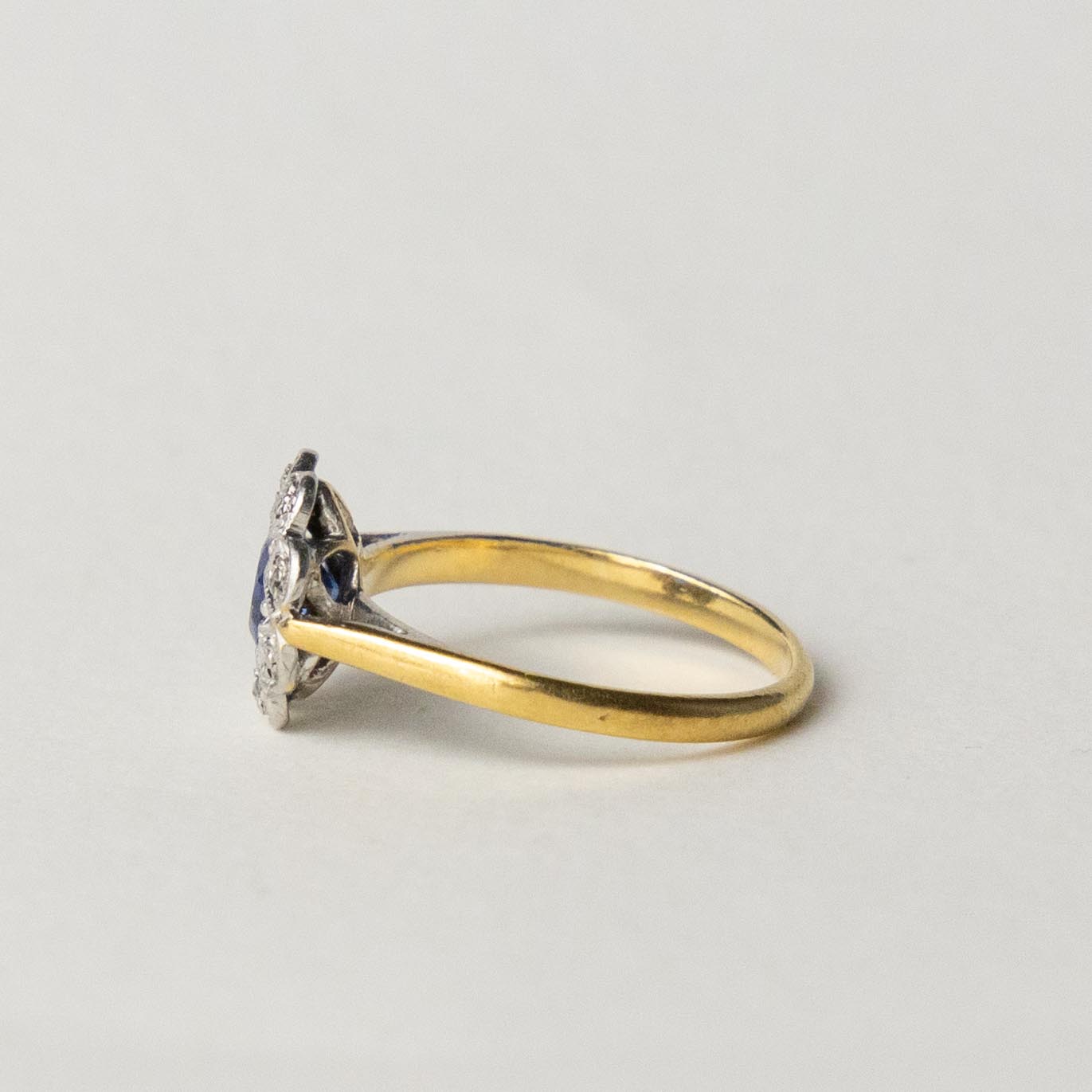 14ct Edwardian sapphire & diamond cluster