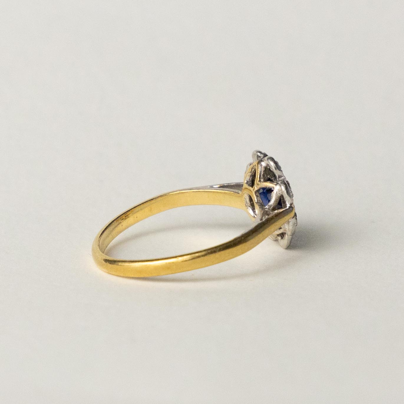 14ct Edwardian sapphire & diamond cluster