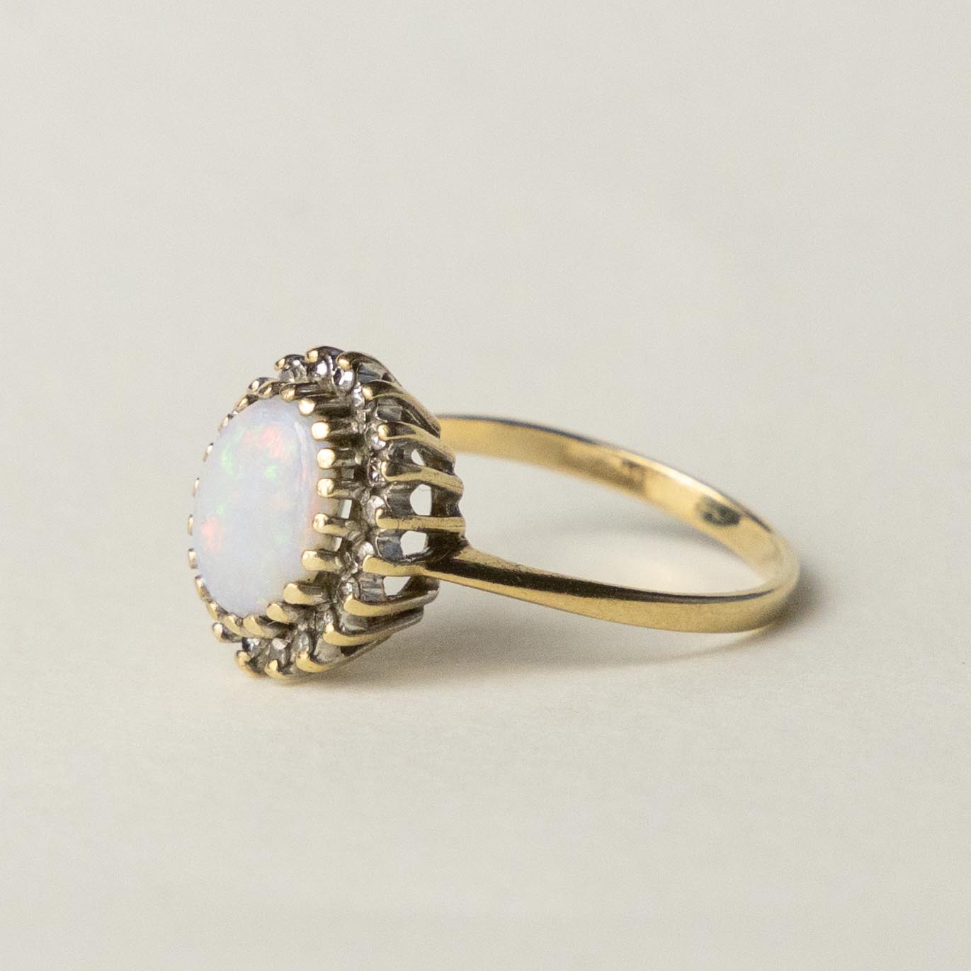 9ct opal diamond halo