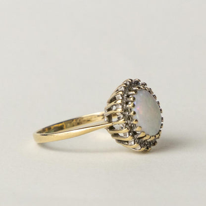 9ct opal diamond halo