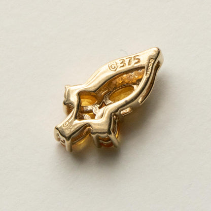 9ct citrine & diamond pendant