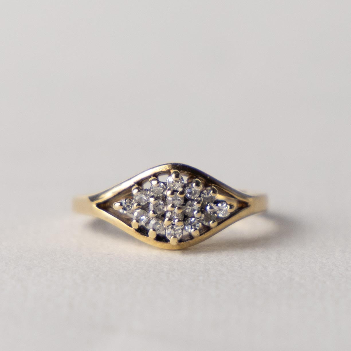 9ct diamond cluster ring
