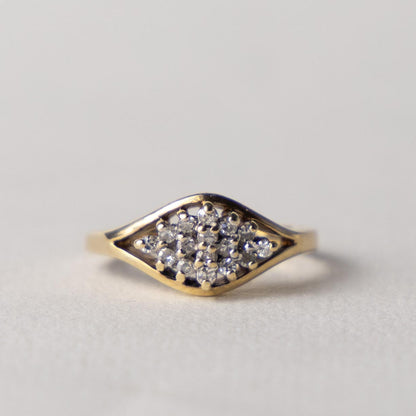 9ct diamond cluster ring