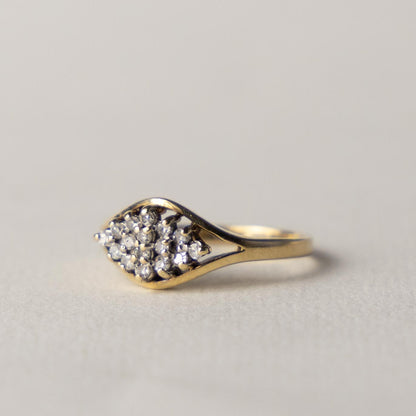 9ct diamond cluster ring