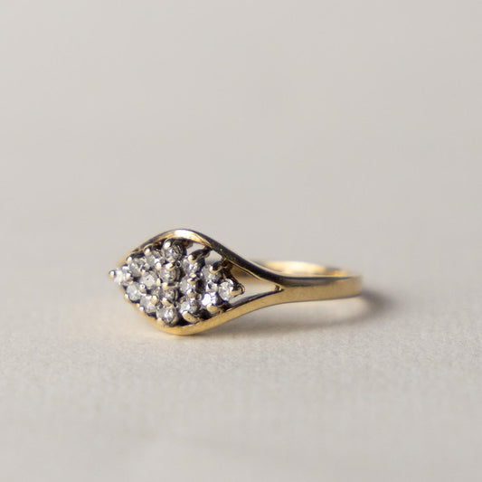 9ct diamond cluster ring