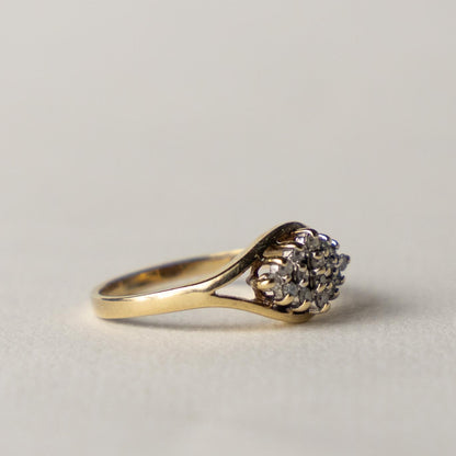 9ct diamond cluster ring