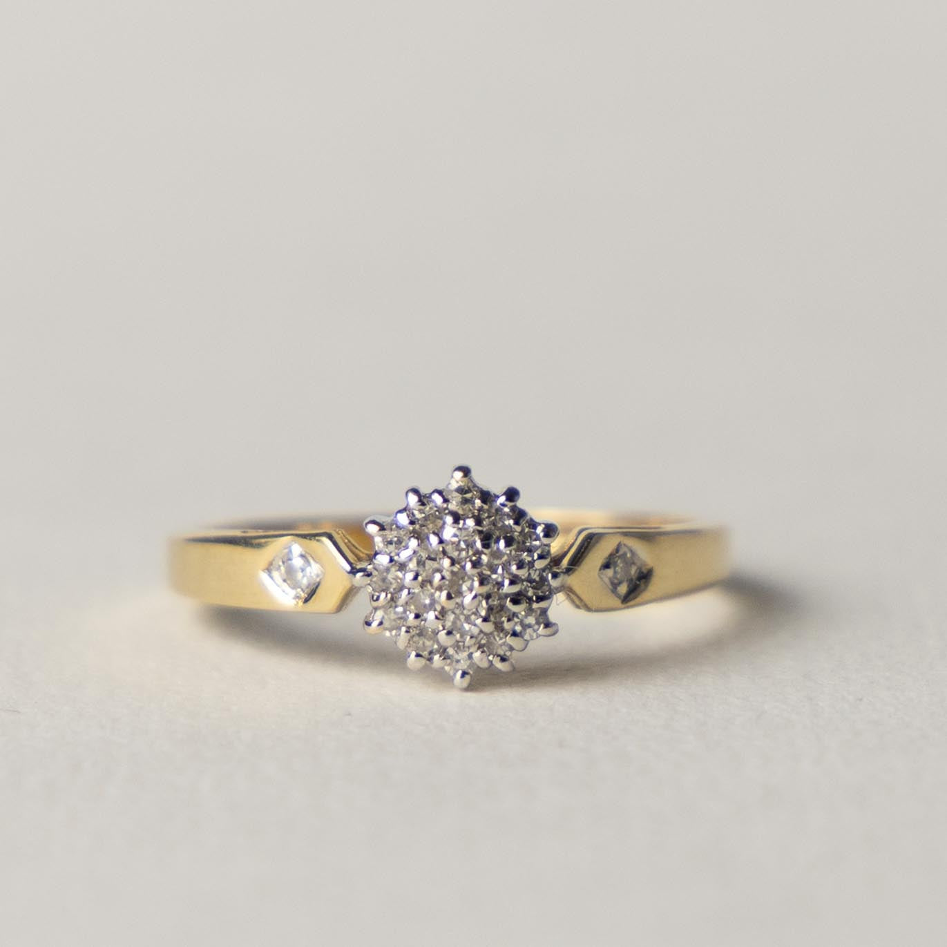 14ct diamond cluster ring