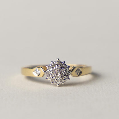 14ct diamond cluster ring