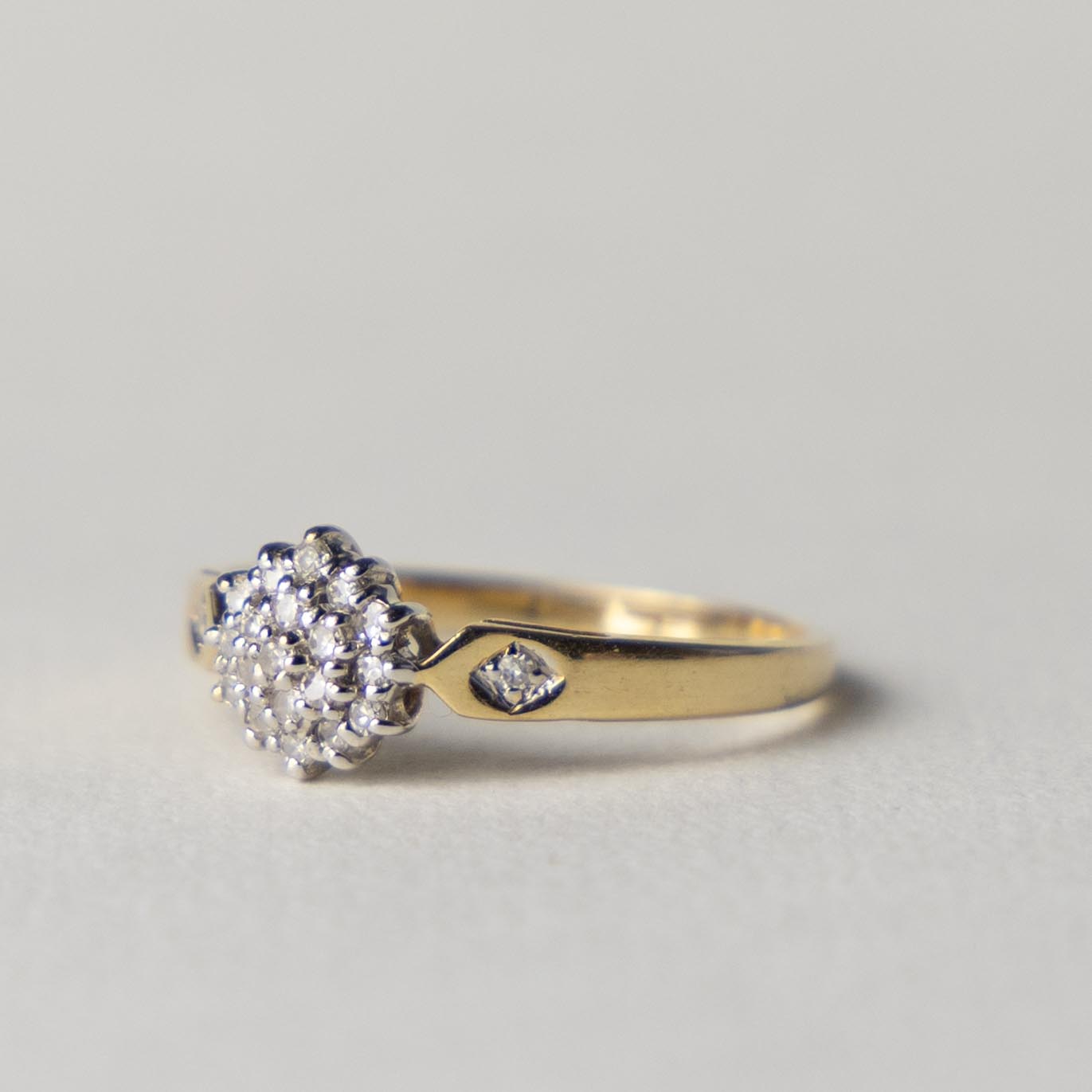 14ct diamond cluster ring