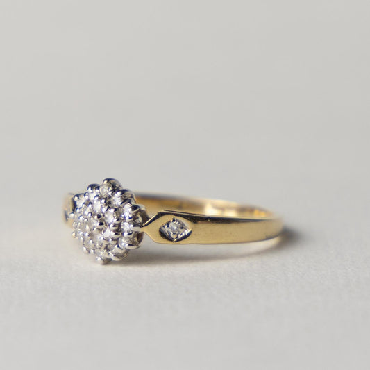 14ct diamond cluster ring