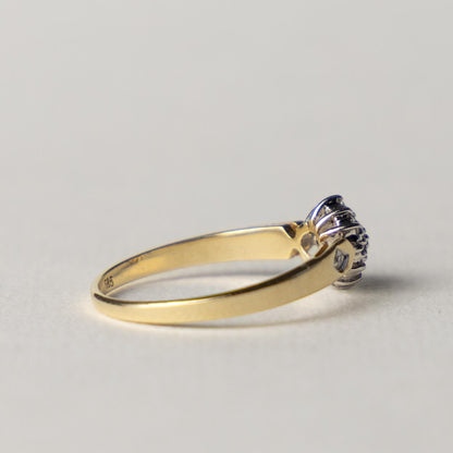 14ct diamond cluster ring