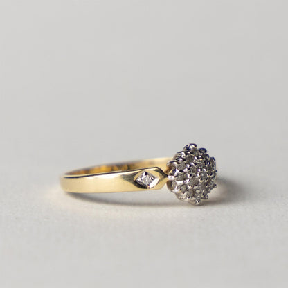 14ct diamond cluster ring