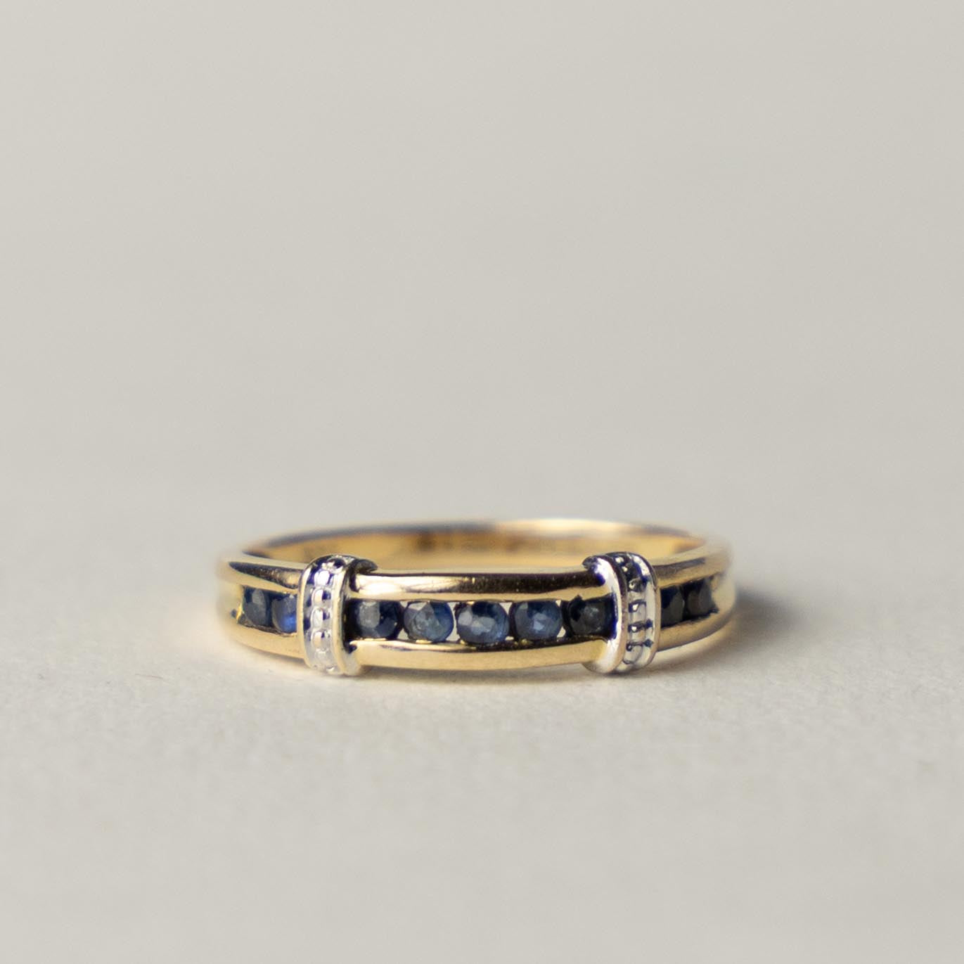 9ct sapphire band ring