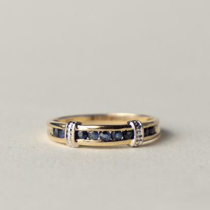 9ct sapphire band ring