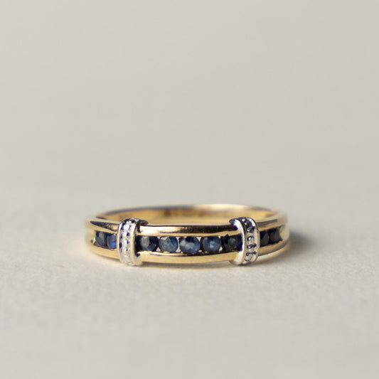 9ct sapphire band ring