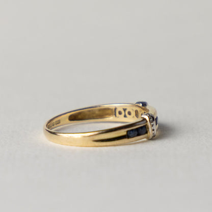 9ct sapphire band ring