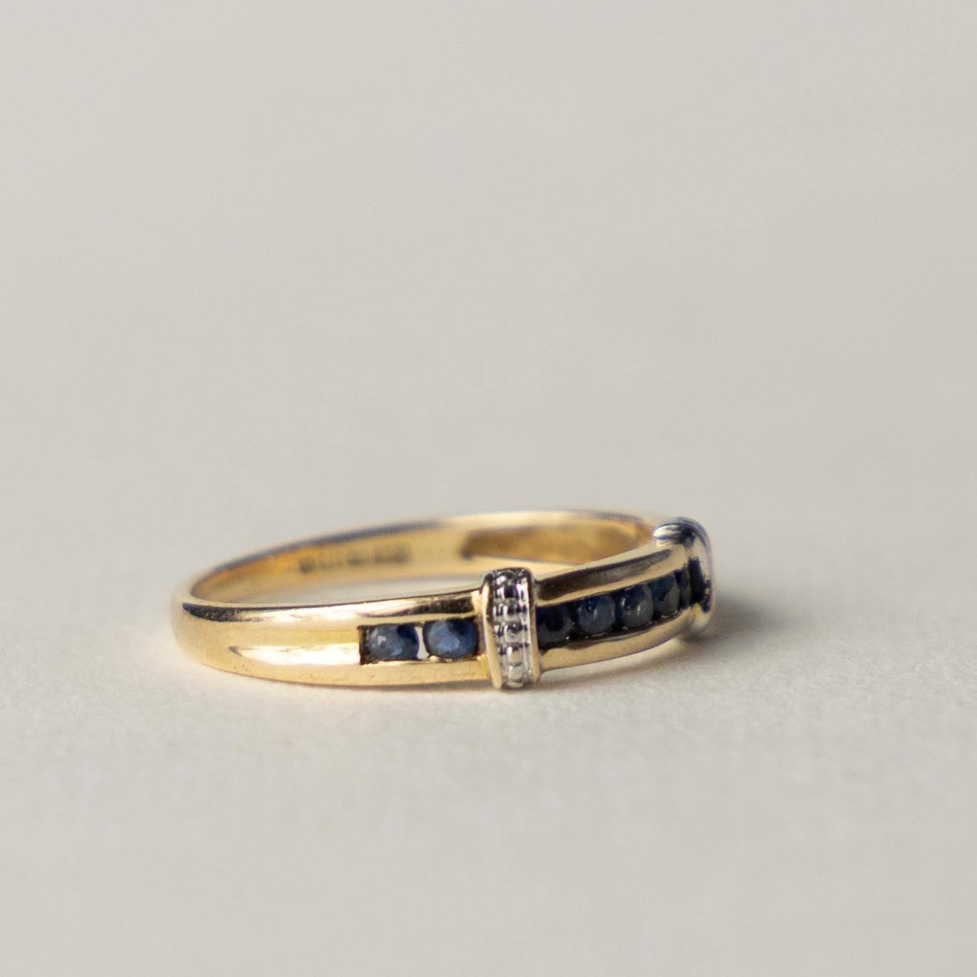 9ct sapphire band ring