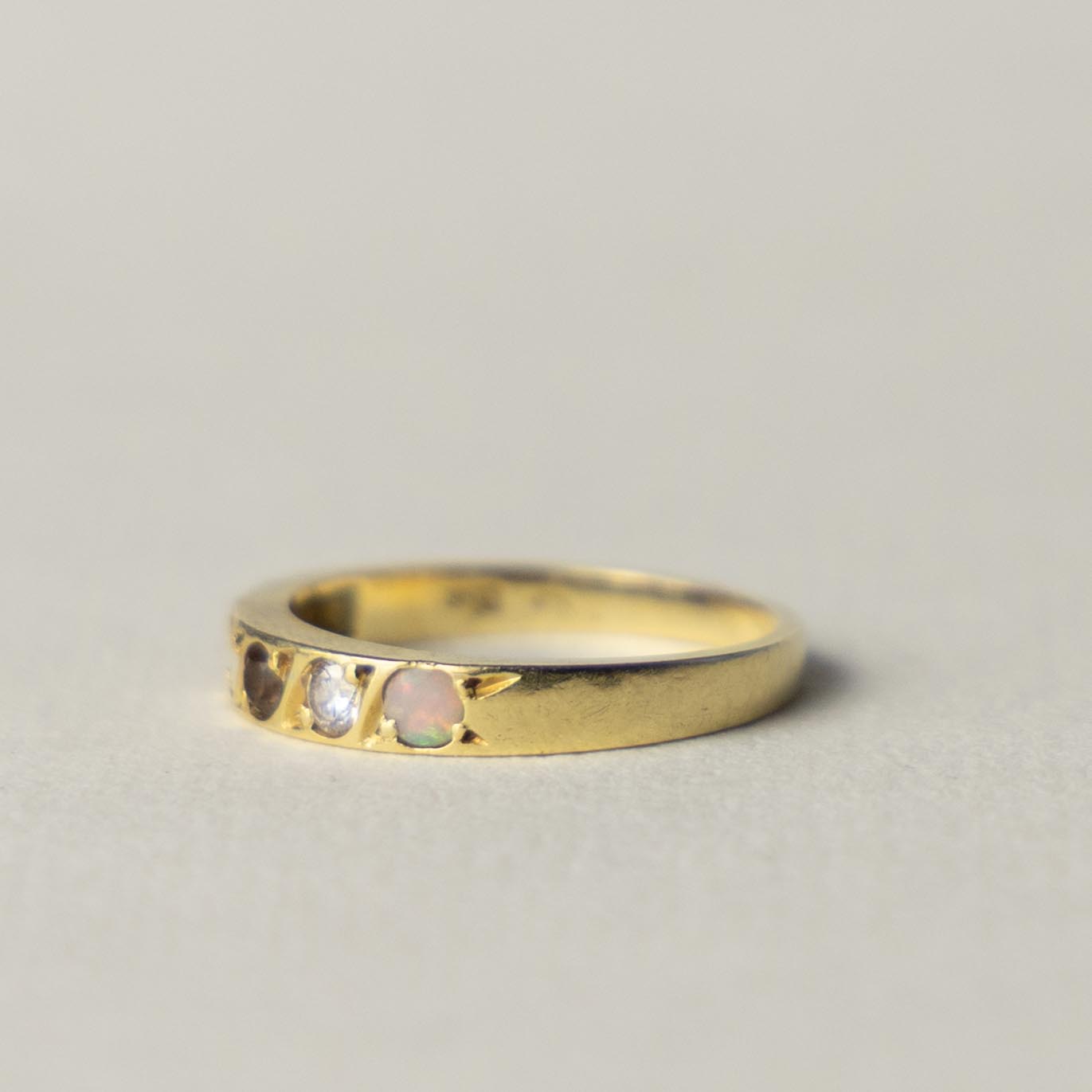 14ct multi gem band ring
