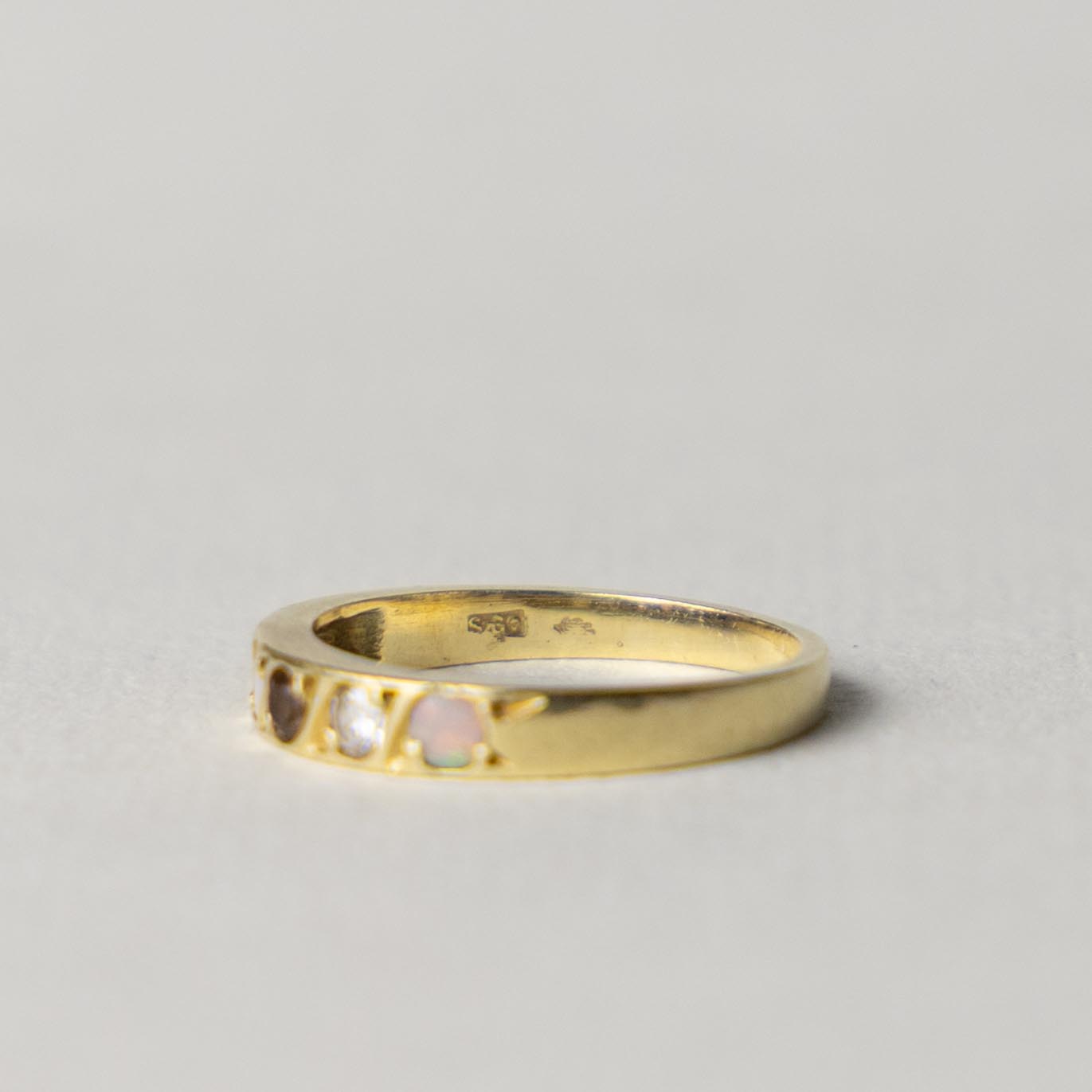 14ct multi gem band ring