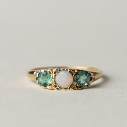 9ct ‘WITH LOVE’ opal & emerald trilogy