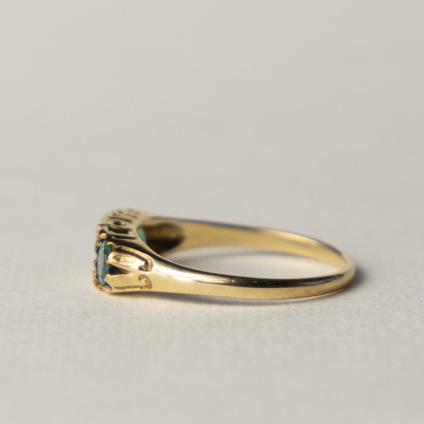 9ct ‘WITH LOVE’ opal & emerald trilogy