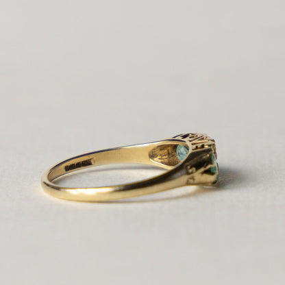 9ct ‘WITH LOVE’ opal & emerald trilogy