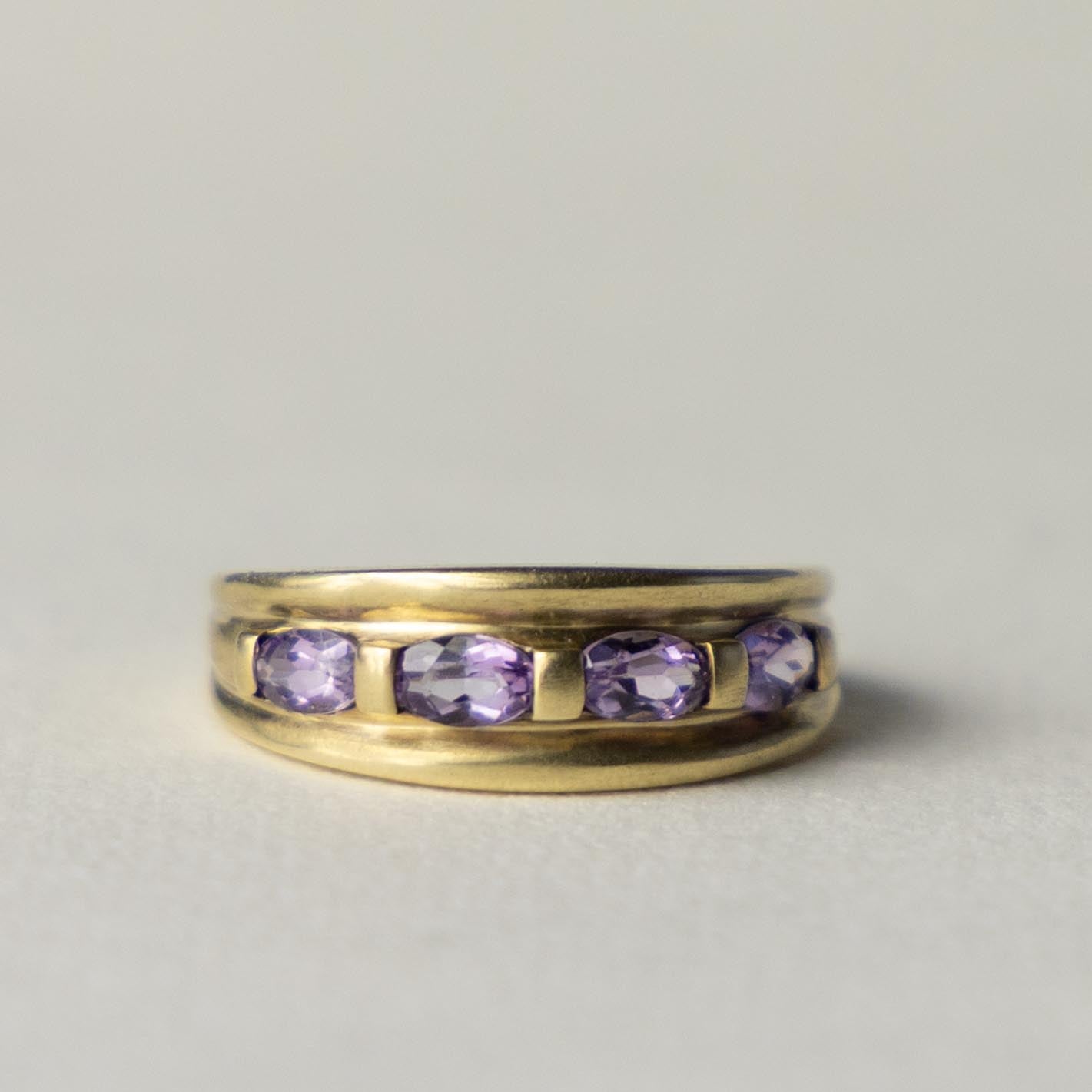 9ct amethyst band ring