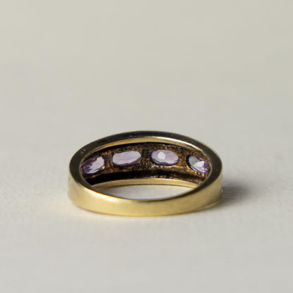 9ct amethyst band ring