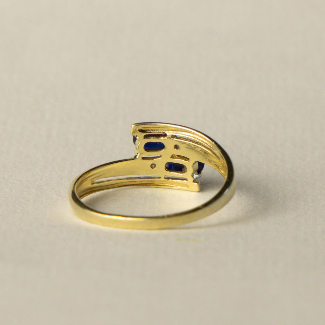 14ct sapphire & diamond toi et moi ring