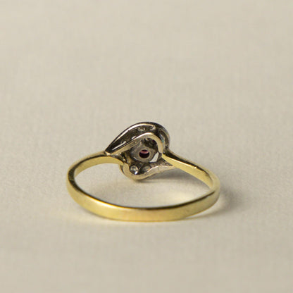 14ct ruby diamond ring