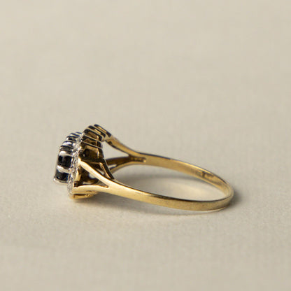 9ct trilogy sapphire & diamond