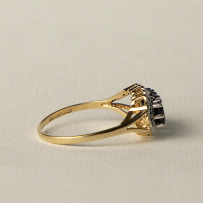 9ct trilogy sapphire & diamond