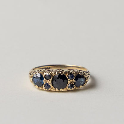 9ct sapphire boat ring