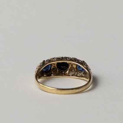 9ct sapphire boat ring