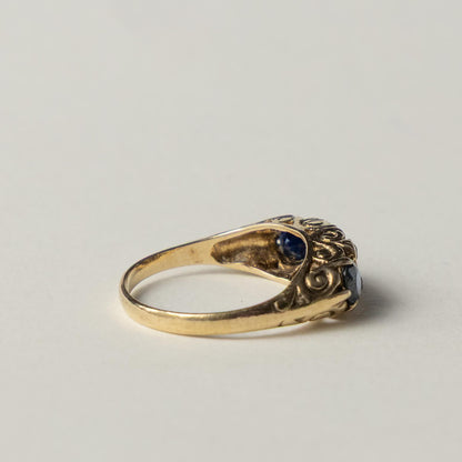9ct sapphire boat ring