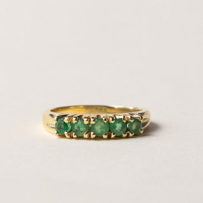 10ct emerald row ring