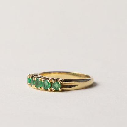 10ct emerald row ring