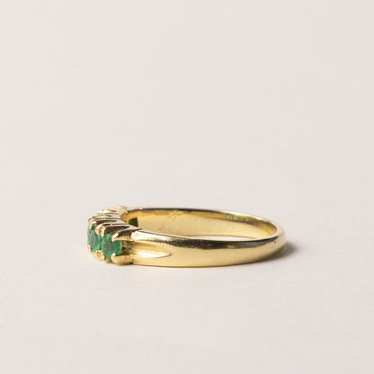 10ct emerald row ring