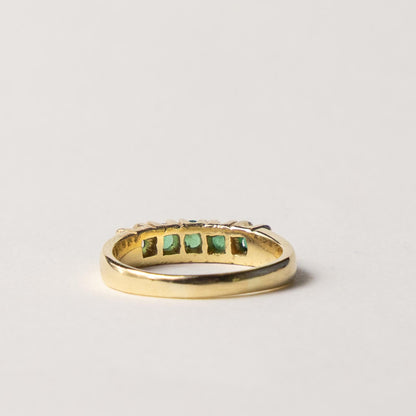 10ct emerald row ring