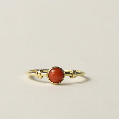 14ct coral band ring