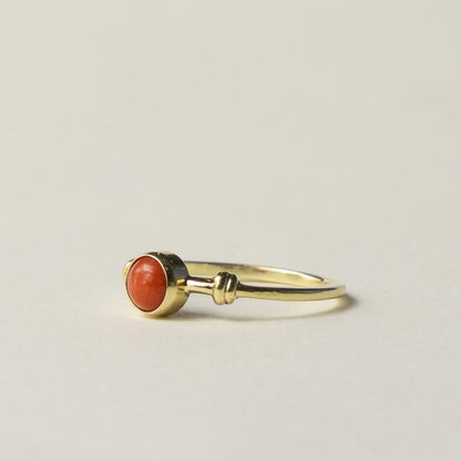 14ct coral band ring