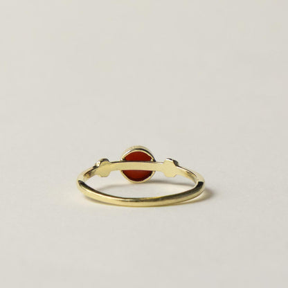 14ct coral band ring