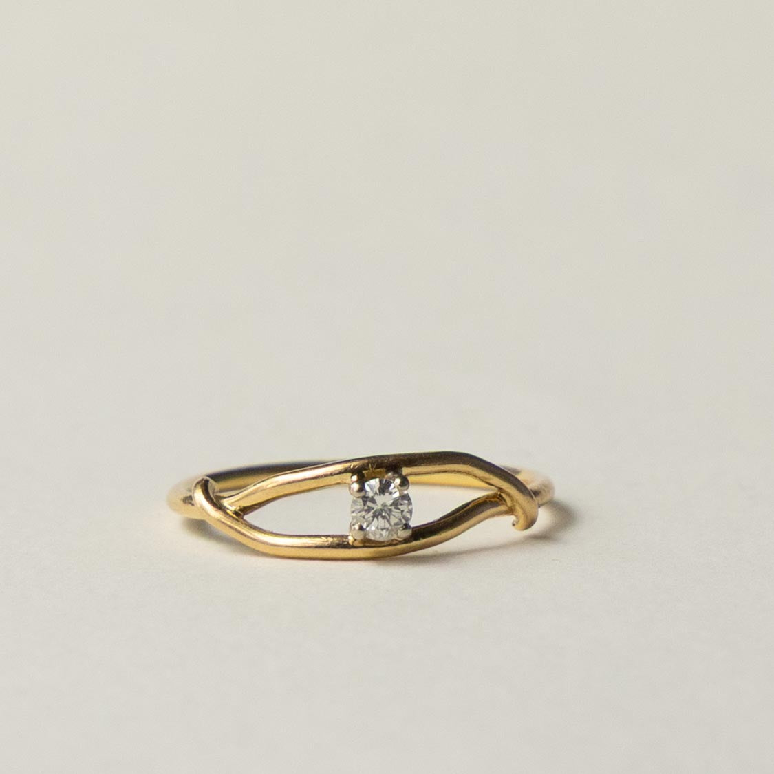 14ct diamond organic ring