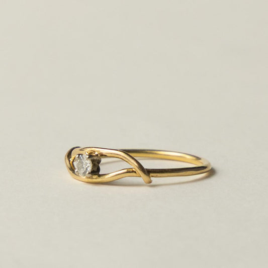 14ct diamond organic ring