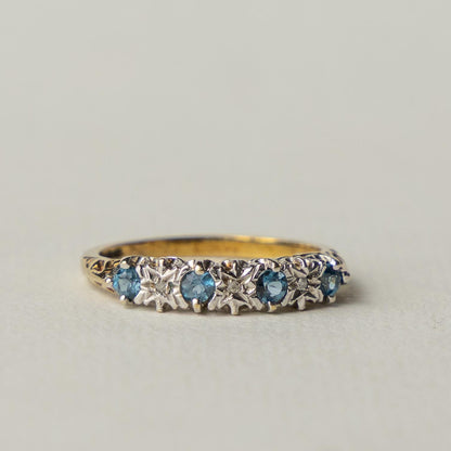 9ct topaz & diamond ring