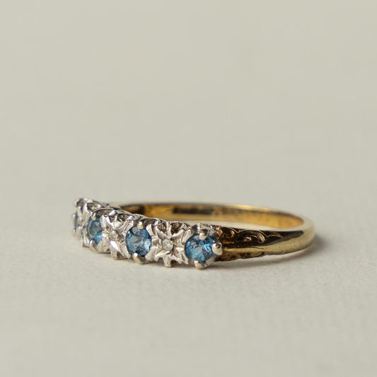 9ct topaz & diamond ring