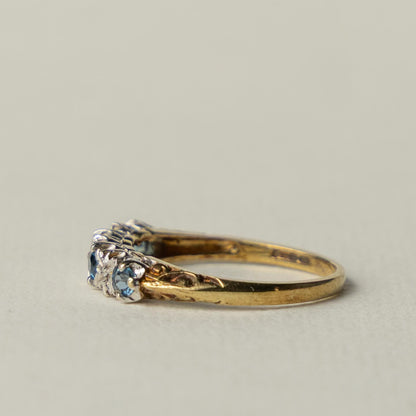 9ct topaz & diamond ring