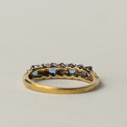9ct topaz & diamond ring